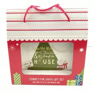 Cookies for Santa Plate & Mug Gift Set Mouse Xmas